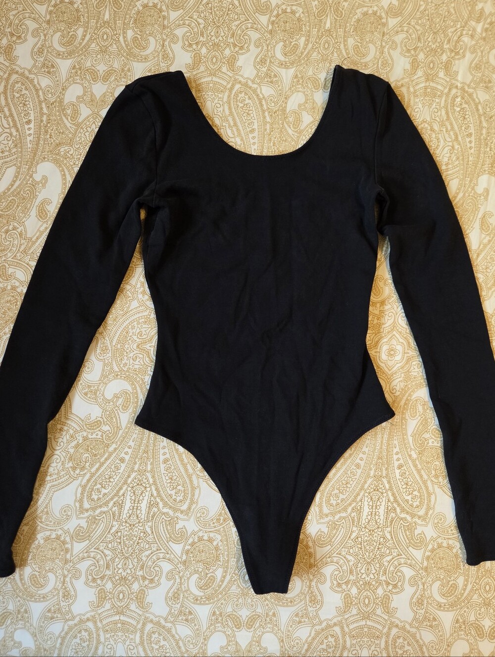 Wilfred Free Black Long-Sleeve Bodysuit SM